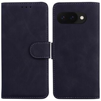 Til Google Pixel 9a Etui Massiv Farve Læder Tegnebog Telefoncover