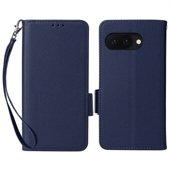 Til Google Pixel 9a Etui Litchi Tekstur PU Læder Pung Flip Telefon Cover