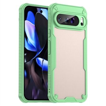 Til Google Pixel 9 Pro XL Etui PC+TPU Halvgennemsigtig Frostet Finish Beskyttende Telefon Cover