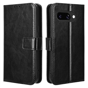 Google Pixel 9a Etui Crazy Horse Tekstur PU Læder Telefon Pung Cover