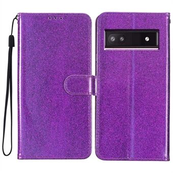 Til Google Pixel 9a Wallet Etui Glitter Anti-Ridse Læder Telefon Cover Stand