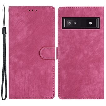 Google Pixel 9a Etui med Kortlommer Skin-Touch PU Læder Telefon Cover Stand