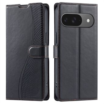 Til Google Pixel 9 Pro / Pixel 9 Etui Dots Præget PU Læder Flip Telefon Cover med Kort Slot, Rem