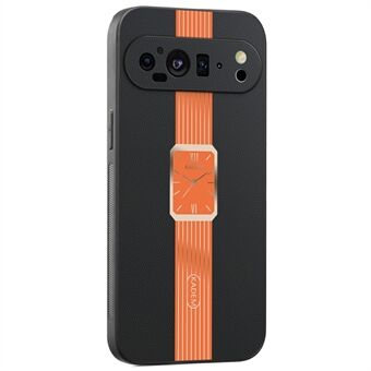 KADEM Til Google Pixel 9 Etui Læder+TPU+Acrylic Anti-Ridse Telefon Cover