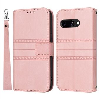 Til Google Pixel 9a Etui Wallet Hud-touch Læder Præget Telefon Cover