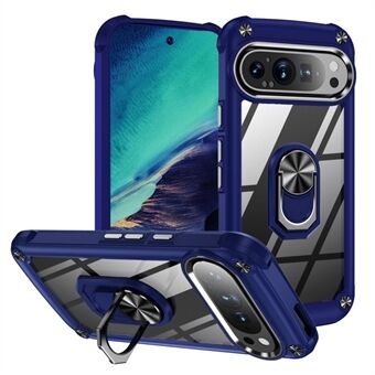 Til Google Pixel 9 Pro XL Etui, Legering Linse Ramme PC + TPU Støtteben Telefon Bagcover