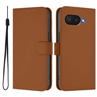 Til Google Pixel 9a Etui Solid Farve Wallet Læder Telefon Cover med Rem