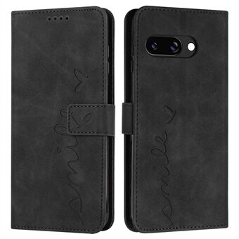 Til Google Pixel 9a Etui Stativ Visning PU Læder Telefoncover Præget Mønster