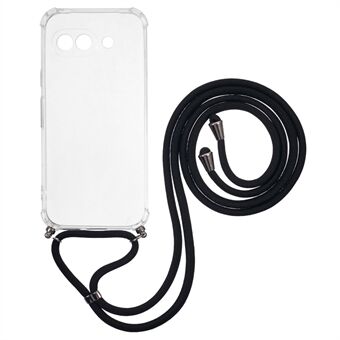 Til Google Pixel 9a Etui Forstærket Hjørne TPU Klar Telefoncover med Snor