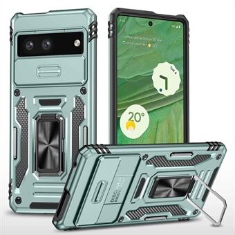 Telefonetaske til Google Pixel 7 5G Armor-serien Hard PC Soft TPU stødsikkert etui med støtteben / skydebilleddæksel