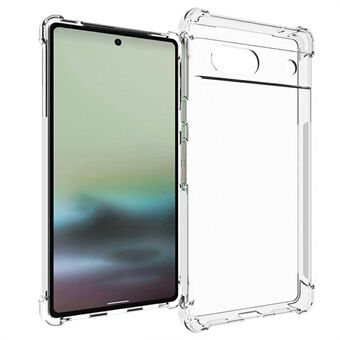 Til Google Pixel 7A Non-slip Stødsikkert Telefon Etui med Tykkere Fire Hjørnebeskyttelse Transparent Blødt TPU Bagside