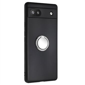 Til Google Pixel 7a Mat Bagbeskytter TPU Cover Telefonholder med foldbar ring-kickstand