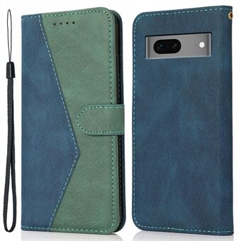 For Google Pixel 7 5G PU læder Splicing Telefon Etui Pung Stand Folio Cover