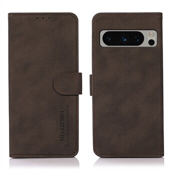 KHAZNEH til Google Pixel 8 Pro Tekstureret PU-læder beskyttende cover pung-stand mobiltelefon etui.