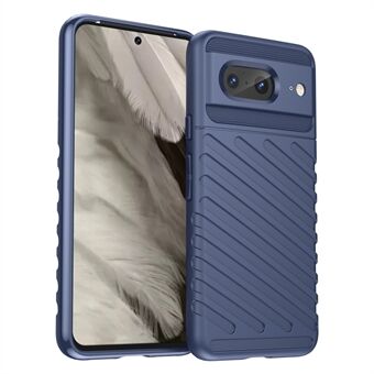 Thunder-serien Tykkere Telefon Taske til Google Pixel 8, Blød TPU-bagside med Twill Textur