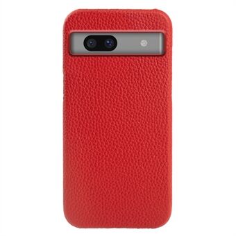 Til Google Pixel 7a Litchi Texture Magnetisk Etui Ægte Ko Læderbelagt PC Mobiltelefon Cover