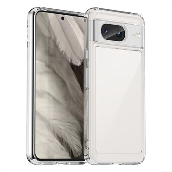 For Google Pixel 8-etui TPU+akryl dråbesikkert gennemsigtigt telefoncover (stort bagudvendt linseløg)