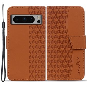 Til Google Pixel 8 Pro-etui Rhombus Imprint Fuldbeskyttende kunstlæder-telefoncover