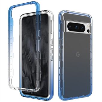 Til Google Pixel 8 Pro gennemsigtigt etui TPU+PC mobiltelefon cover