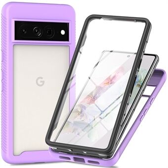 Til Google Pixel 8 Pro Etui PC+TPU Stødafvisende Telefoncover med PET Skærmbeskyttelsesfilm