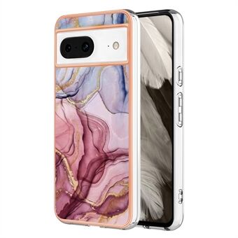 YB IMD Series-16 Style-E til Google Pixel 8-etui 2,0 mm TPU-elektroplateret IMD-marmor-telefoncover.