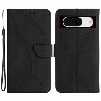 HT05 For Google Pixel 8a etui trykt Folio Flip PU læder telefoncover