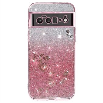 KADEM til Google Pixel 6 Pro 5G Cover Blomster Dekoration Stilfuldt Glitter Telefoncover