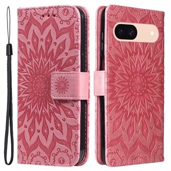 KT Imprinting Flower-serie 1 Til Google Pixel 8a-etui PU læder Slim-Fit Telefonovertræk Pengepung