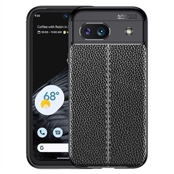 Til Google Pixel 8a Litchi Texture Phone Case Slim-Fit TPU Mobilcover