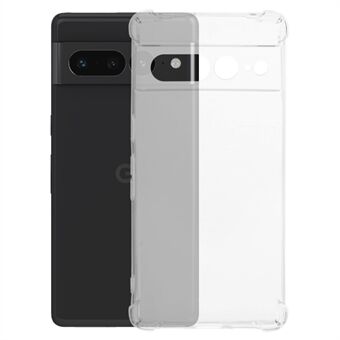 Til Google Pixel 7 Pro 5G TPU Sleeve Gennemsigtig Telefoncover med Forstærket Fire Hjørne