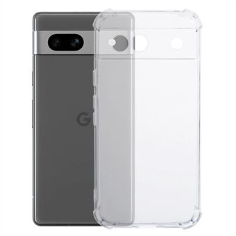 Til Google Pixel 8a-etui Firhjørnet Faldsikker Gennemsigtig TPU-bagside