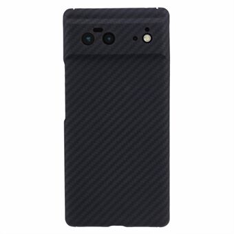 Til Google Pixel 6-etui 1500D grovstruktureret aramidfiber stødsikker cover med præcise udklip - Sort.