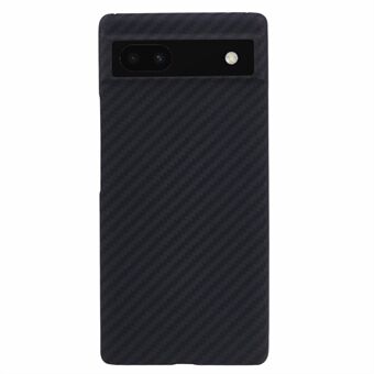 Til Google Pixel 6a-etui Aramidfiber 1500D groft tekstureret telefoncover med stort objektivudskæring.