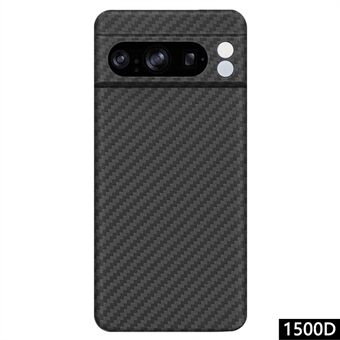 Aramid Fiber-etui til Google Pixel 8 Pro Bagcover 1500D Grov Tekstur Præcis Udstansning Telefonskal - Sort