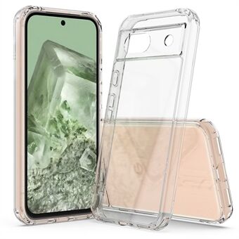 For Google Pixel 8a Telefoncover Ridsefrit Akryl+TPU Transparent Etui