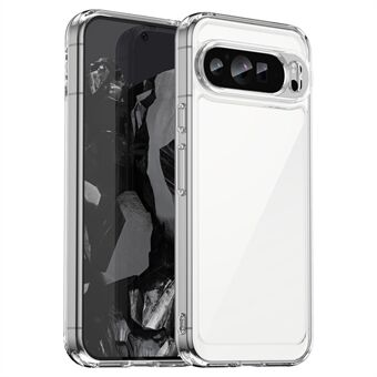 Til Google Pixel 9 Pro XL klar telefon etui TPU ramme akryl bagside dækning