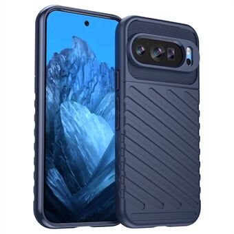 Thunder-serien til Google Pixel 9 / Pixel 9 Pro-etui Anti-rids Twill Texture TPU-telefonomslag