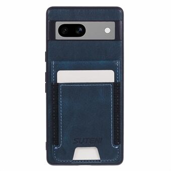 SUTENI H03 til Google Pixel 7a Anti-drop Cover Kortholder PU+TPU Støttefod Etui til Telefon