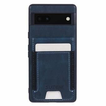 SUTENI H03 til Google Pixel 6a etui i PU læderbelagt TPU-cover med kortholder