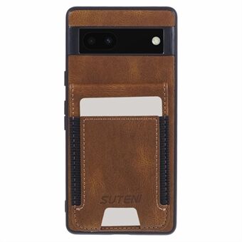 SUTENI H03 til Google Pixel 6a-etui PU-læderbelagt TPU-cover med kortholder