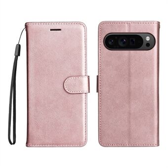 KT Leather Series-2 til Google Pixel 9 Pro XL Telefontaske Flip Wallet Ensfarvet Telefondæksel