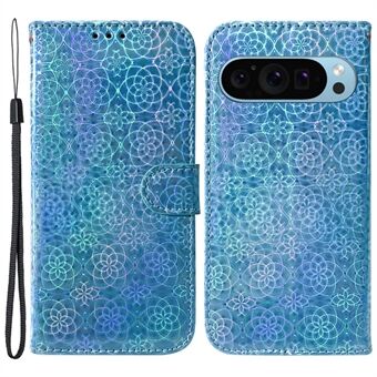 Til Google Pixel 9 / Pixel 9 Pro Case Funklende Anti-Drop PU Læder Telefoncover