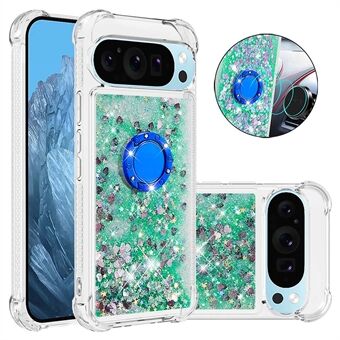 YB Quicksand-serien-7 Til Google Pixel 9 Pro XL-etui med ringstøtte og glitrende palietter TPU-cover