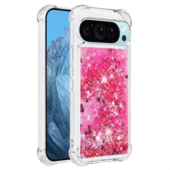 YB Quicksand-serie-1 til Google Pixel 9-etui, pailletter, flydende beskyttende TPU-telefoncover.