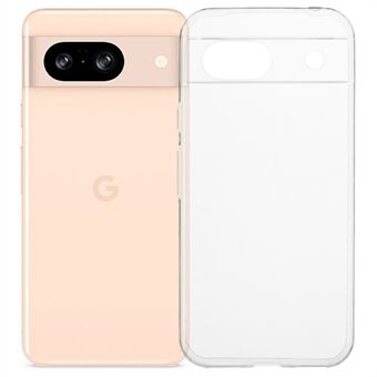 Til Google Pixel 8a Clear Case Med Glossy Soft TPU Telefonbeskyttende Cover Uden Vandmærke