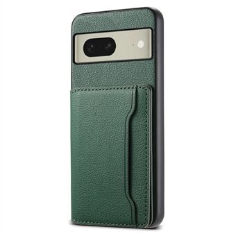 Til Google Pixel 8 etui Læderetui med kalveskind tekstur og belægning af PU læder og TPU+PC mobiltelefoncover.