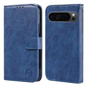 Til Google Pixel 9 / Pixel 9 Pro-etui Anti-rids Solid Color Læder Folio Wallet Telefoncover