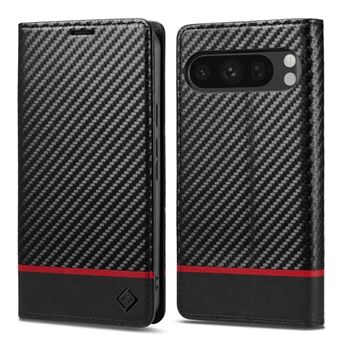 LC.IMEEKE til Google Pixel 9 / Pixel 9 Pro Magnetisk Etui med Carbon Fiber tekstur Telefonpung omslag