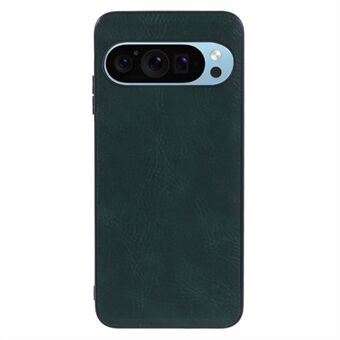 Til Google Pixel 9 Pro XL cover Retro PU læder belagt PC+TPU hybrid telefonomslag.