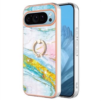 YB IMD Serie-10 Til Google Pixel 9 Pro XL TPU Etui Electroplating Kickstand Telefoncover.